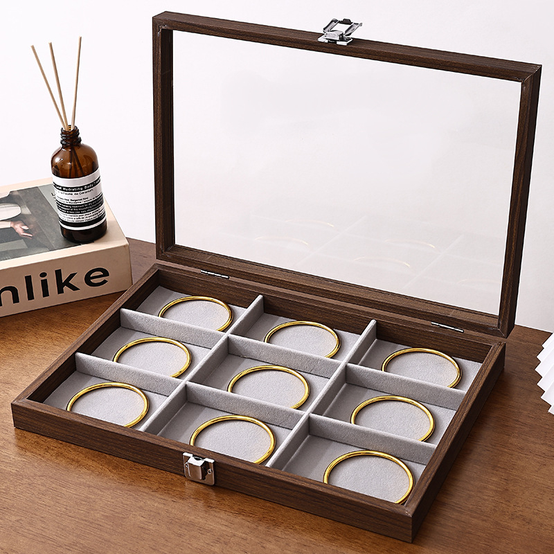 Medinė juvelyrinių dirbinių dėžutė su dangčiu, dulkių ir drėgmei atspari, staliniam naudojimui, 1 aukštas, klasikinio Kinijos stiliaus