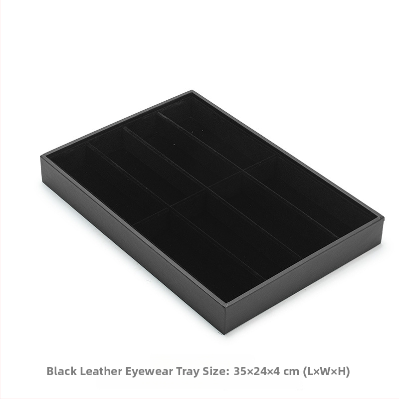 Akinų ir laikrodžių saugyklos dėžutė su dangteliu, 8 skyriai, dulkėms atspari stalinė saugykla