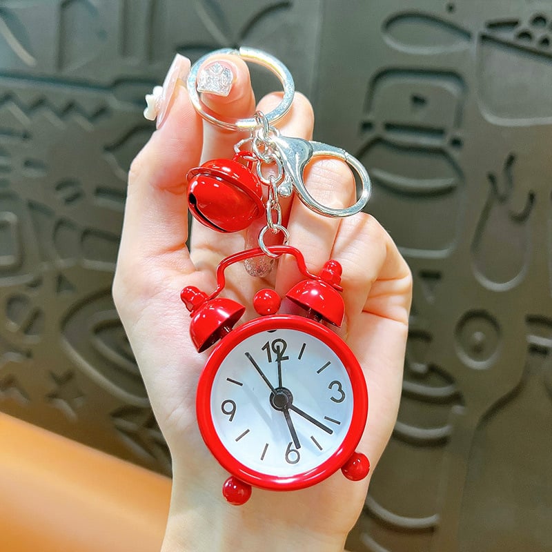 Woan privjesak za ključeve s budilicom – stakleni materijal, odvojeno pakiranje, pogodna za darove na vjenčanjima, rođendanima i diplomama