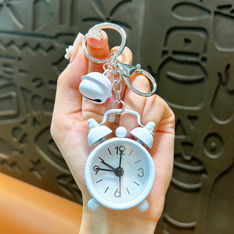 Woan privjesak za ključeve s budilicom – stakleni materijal, odvojeno pakiranje, pogodna za darove na vjenčanjima, rođendanima i diplomama