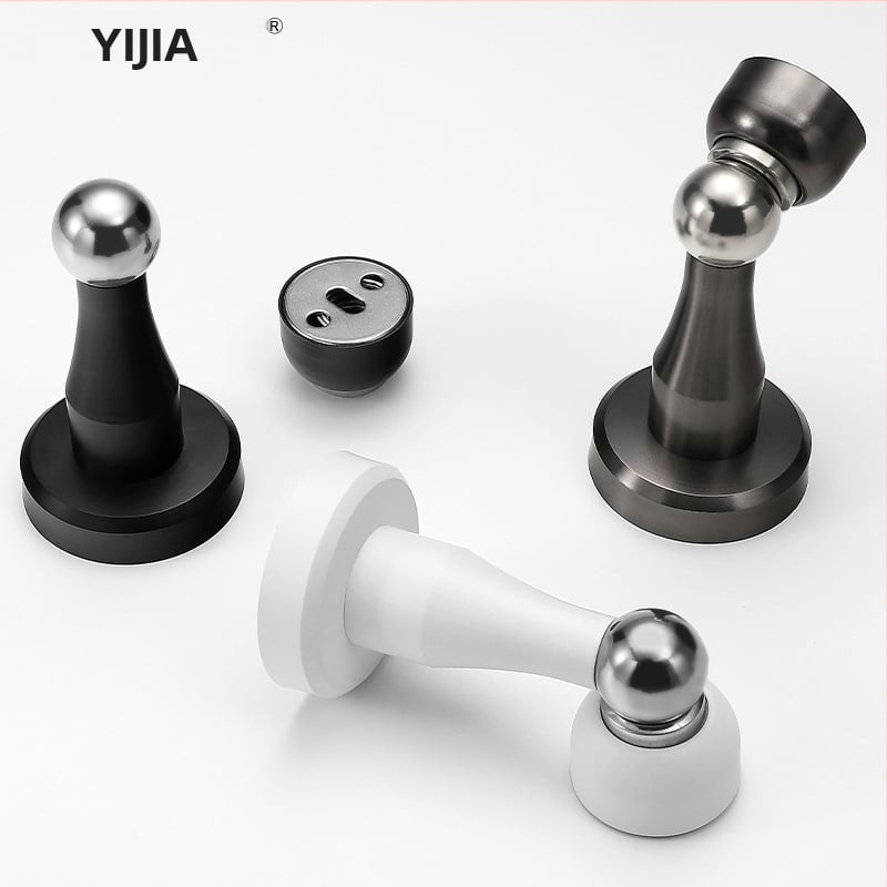 Yi Jia MX-109 Дверен стопер, цинкова сплав, електроплатирана повърхност, стенен монтаж, ръчно управление, модерен минималистичен стил