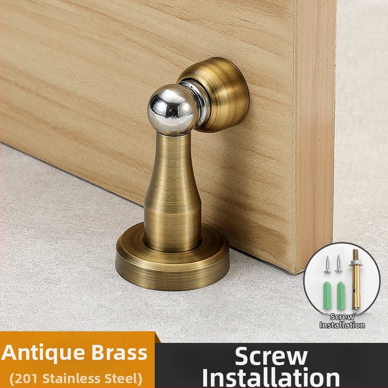 Yi Jia MX-109 Дверен стопер, цинкова сплав, електроплатирана повърхност, стенен монтаж, ръчно управление, модерен минималистичен стил