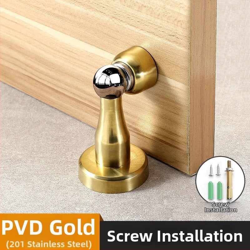 Yi Jia MX-109 Дверен стопер, цинкова сплав, електроплатирана повърхност, стенен монтаж, ръчно управление, модерен минималистичен стил