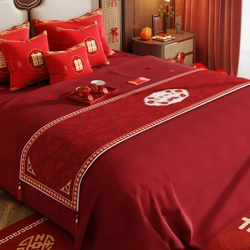 Сватбен флаг за легло, китайски стил, празничен модел, хотелска употреба, номер на изделие 749053217785