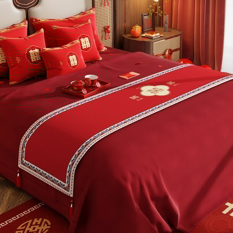 Сватбен флаг за легло, китайски стил, празничен модел, хотелска употреба, номер на изделие 749053217785