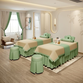 Četru gabalu gultas pārklājumu komplekts skaistumkopšanai | Twill audums, reaktīvā druka un krāsošana, mousse kokvilna, piemērots visām sezonām