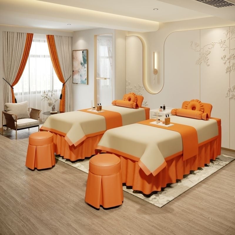 Četru gabalu gultas pārklājumu komplekts skaistumkopšanai | Twill audums, reaktīvā druka un krāsošana, mousse kokvilna, piemērots visām sezonām