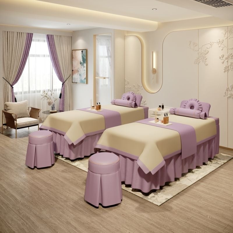 Četru gabalu gultas pārklājumu komplekts skaistumkopšanai | Twill audums, reaktīvā druka un krāsošana, mousse kokvilna, piemērots visām sezonām