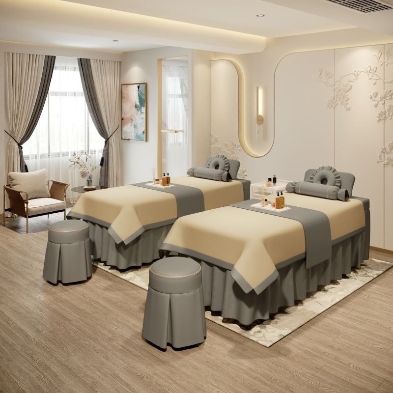 Četru gabalu gultas pārklājumu komplekts skaistumkopšanai | Twill audums, reaktīvā druka un krāsošana, mousse kokvilna, piemērots visām sezonām