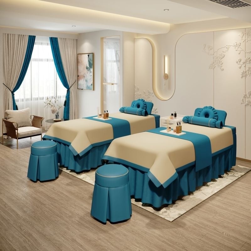 Četru gabalu gultas pārklājumu komplekts skaistumkopšanai | Twill audums, reaktīvā druka un krāsošana, mousse kokvilna, piemērots visām sezonām