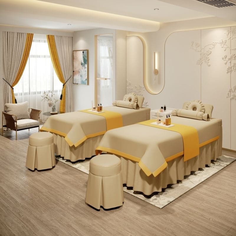 Četru gabalu gultas pārklājumu komplekts skaistumkopšanai | Twill audums, reaktīvā druka un krāsošana, mousse kokvilna, piemērots visām sezonām