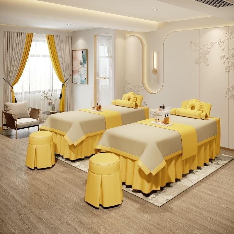 Četru gabalu gultas pārklājumu komplekts skaistumkopšanai | Twill audums, reaktīvā druka un krāsošana, mousse kokvilna, piemērots visām sezonām