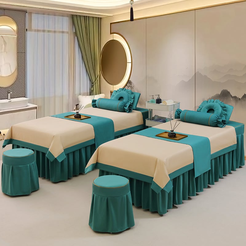 Četru gabalu gultas pārklājumu komplekts skaistumkopšanai | Twill audums, reaktīvā druka un krāsošana, mousse kokvilna, piemērots visām sezonām