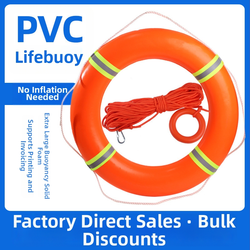 Dospelý záchranný kruh, PVC námorný, profesionálny, hrubý pevný plastový kruh s reklamným logom