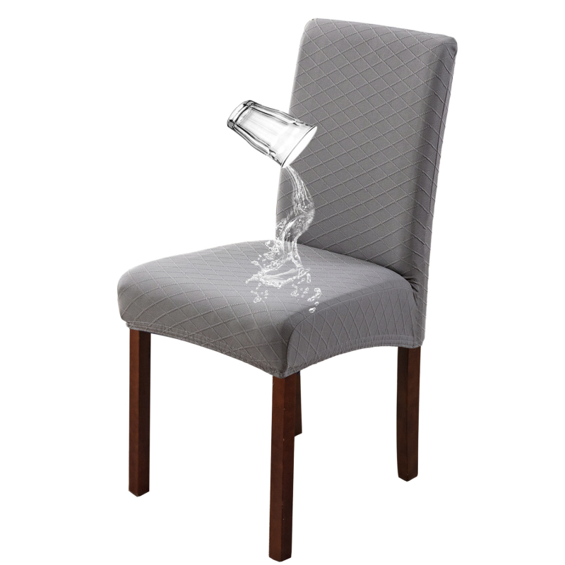 Husă pentru scaun din poliester, formă dreptunghiulară, stil lux ușor, model uni pătrat