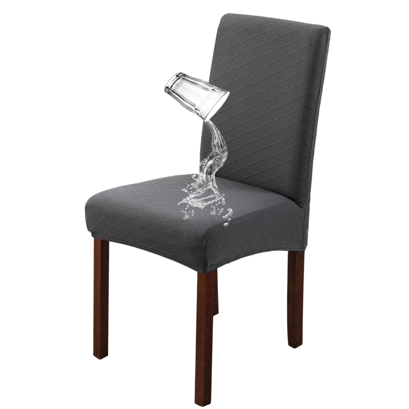 Husă pentru scaun din poliester, formă dreptunghiulară, stil lux ușor, model uni pătrat