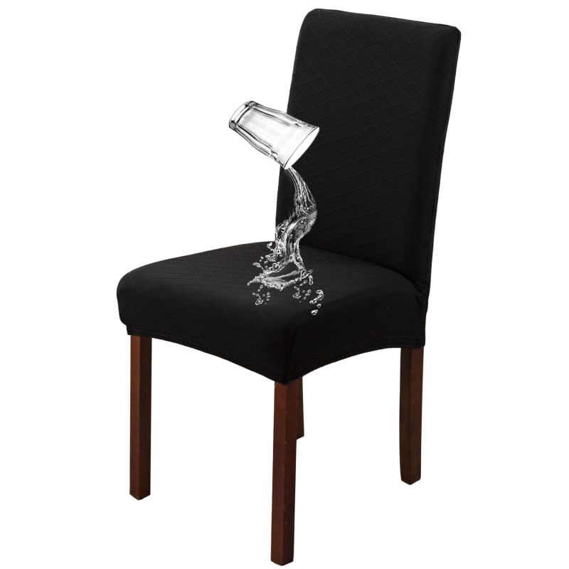 Husă pentru scaun din poliester, formă dreptunghiulară, stil lux ușor, model uni pătrat