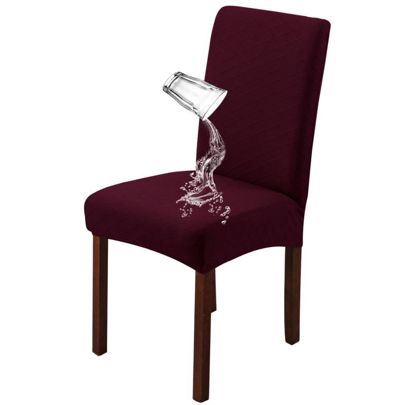 Husă pentru scaun din poliester, formă dreptunghiulară, stil lux ușor, model uni pătrat