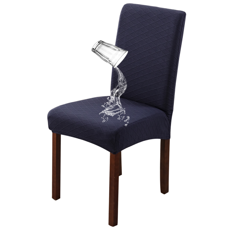 Husă pentru scaun din poliester, formă dreptunghiulară, stil lux ușor, model uni pătrat