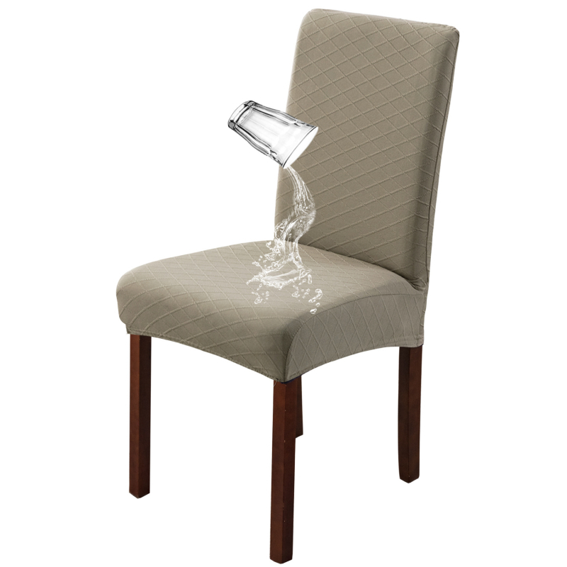 Husă pentru scaun din poliester, formă dreptunghiulară, stil lux ușor, model uni pătrat