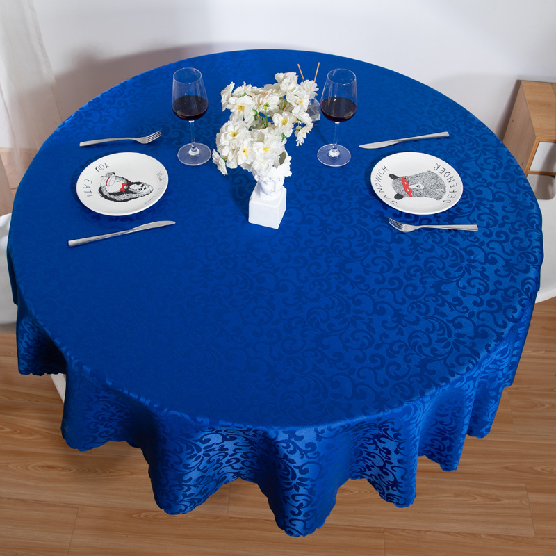 Față de masă rotundă din poliester, conținut 80% poliester, rezistent la uzură, la praf, la temperaturi înalte, decorativ — stil Chinez nou