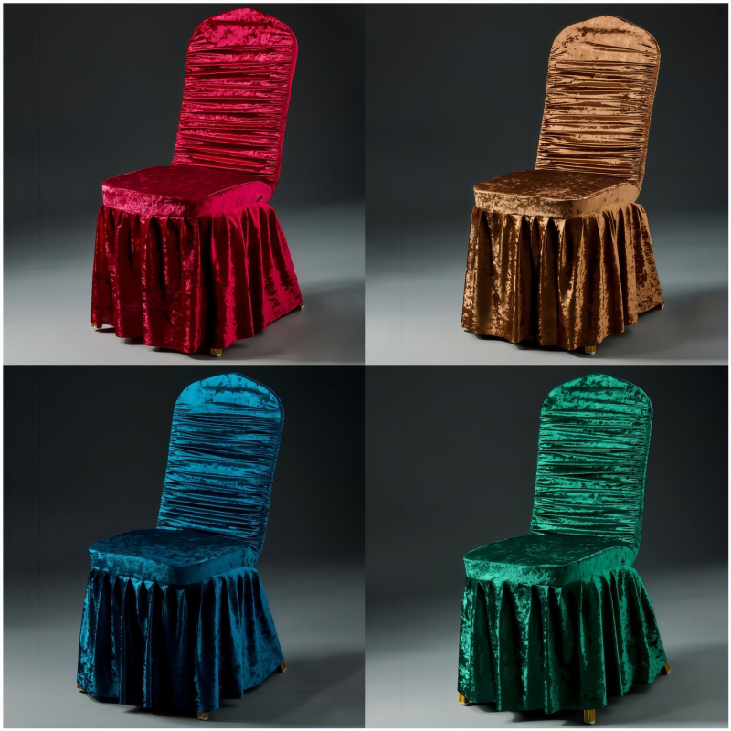 Krēsla pārvalks – kāzu stils, viesnīcas dizains, maisījuma materiāls