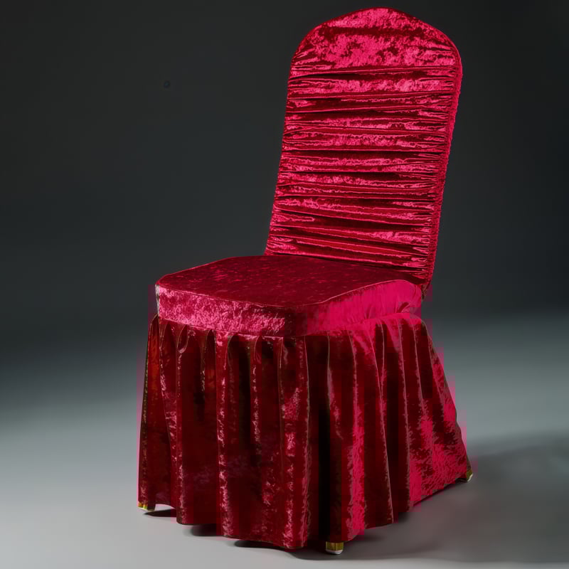 Krēsla pārvalks – kāzu stils, viesnīcas dizains, maisījuma materiāls