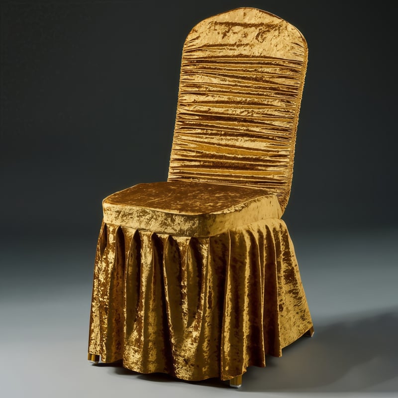 Krēsla pārvalks – kāzu stils, viesnīcas dizains, maisījuma materiāls