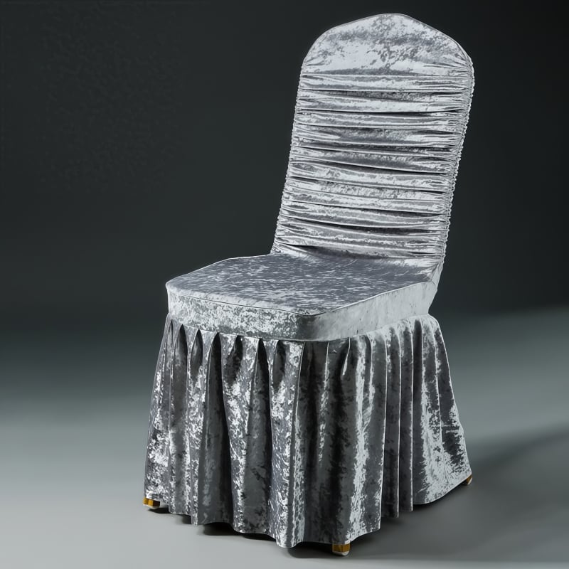 Krēsla pārvalks – kāzu stils, viesnīcas dizains, maisījuma materiāls