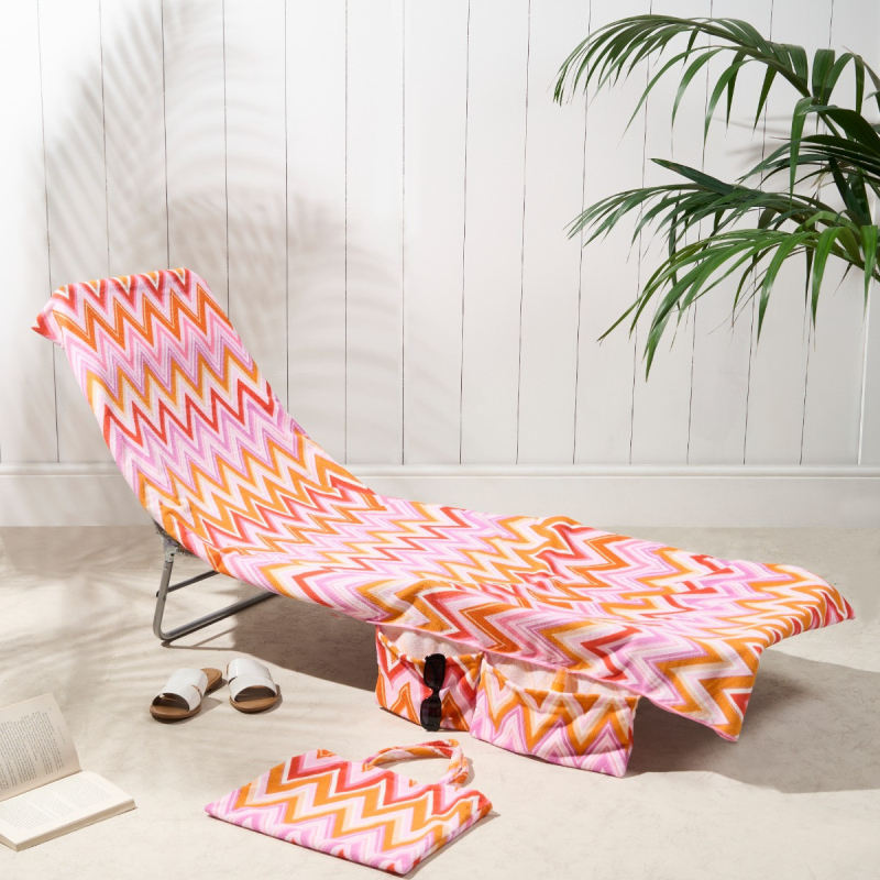 Navlake za plažne stolice i ležaljke – mikrovlakna, tisk, težina 400–500 g