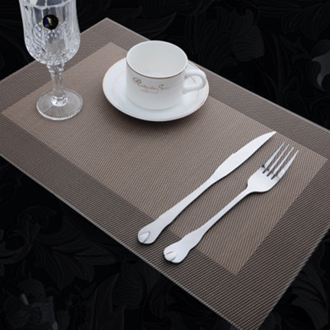 PVC stalo padėkliukas – kvadratinis, vienos spalvos raštas, šiuolaikiškas paprastas stilius, aukštos kokybės