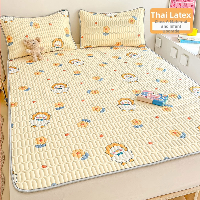 Trīsdaļīgs vasaras atdzesējošs lateksa matu komplekts — mākslīgais latekss, Tailandes latekss, lateksa saturs 90% vai vairāk, drukāta auduma šķiedra, mūsdienīgs minimālisma stils, Yi Ronghan