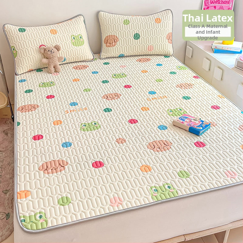 Trīsdaļīgs vasaras atdzesējošs lateksa matu komplekts — mākslīgais latekss, Tailandes latekss, lateksa saturs 90% vai vairāk, drukāta auduma šķiedra, mūsdienīgs minimālisma stils, Yi Ronghan