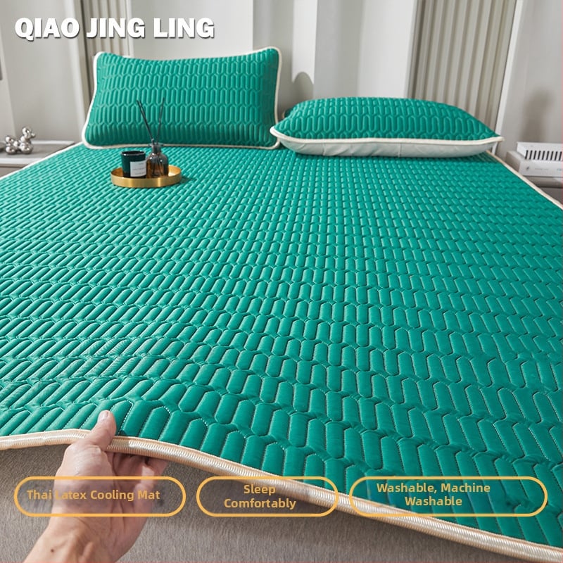 Trīsdaļīgs latexes dzesējošais mats ar Ice Silk, salokāms, piemērots studentu internātam, vienguļajam guļvietai, mazgājams (Materiāls: mākslīgais latekss; Darījums: Cits; Lateksa saturs: zem 70%; Stils: Mūsdienu vienkāršība)