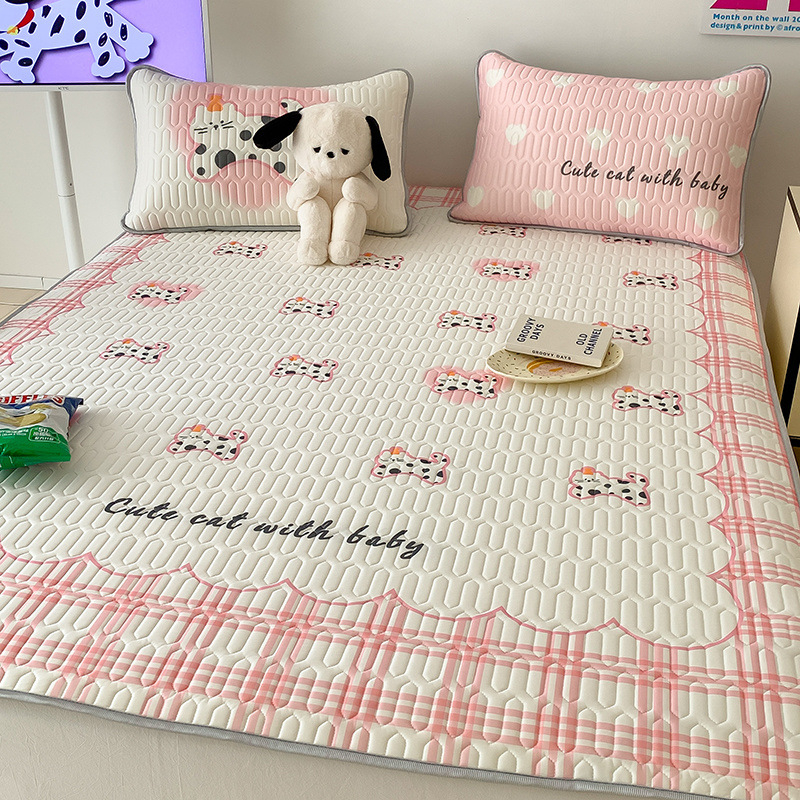 Trīs daļu atdzesējošs latex matrača komplekts bērnu gultām – mazgāšanai veļas mašīnā, saliekams, mūsdienīgs vienkāršs stils