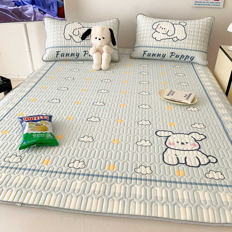 Trīs daļu atdzesējošs latex matrača komplekts bērnu gultām – mazgāšanai veļas mašīnā, saliekams, mūsdienīgs vienkāršs stils