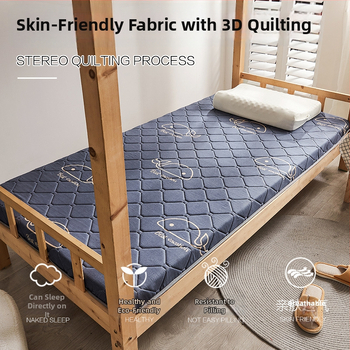 Lateksa matrac un tatami sūknīgs mats studentu kopmītnēs – svītraini, austs, reaktīvā krāsošana, materiāls: zīda