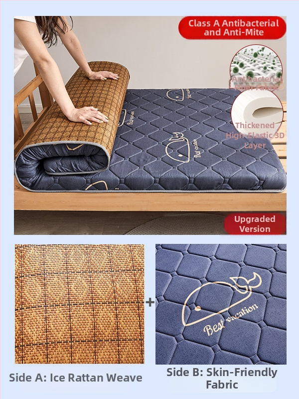 Lateksa matrac un tatami sūknīgs mats studentu kopmītnēs – svītraini, austs, reaktīvā krāsošana, materiāls: zīda