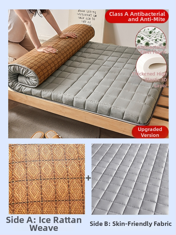 Lateksa matrac un tatami sūknīgs mats studentu kopmītnēs – svītraini, austs, reaktīvā krāsošana, materiāls: zīda