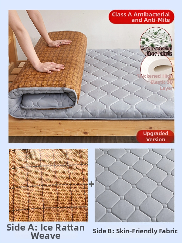 Lateksa matrac un tatami sūknīgs mats studentu kopmītnēs – svītraini, austs, reaktīvā krāsošana, materiāls: zīda