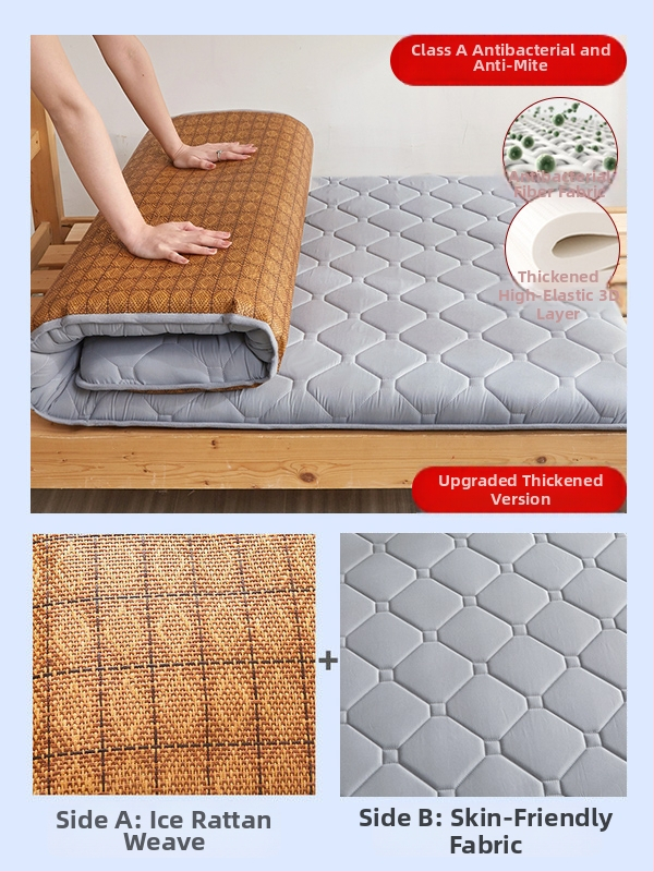 Lateksa matrac un tatami sūknīgs mats studentu kopmītnēs – svītraini, austs, reaktīvā krāsošana, materiāls: zīda