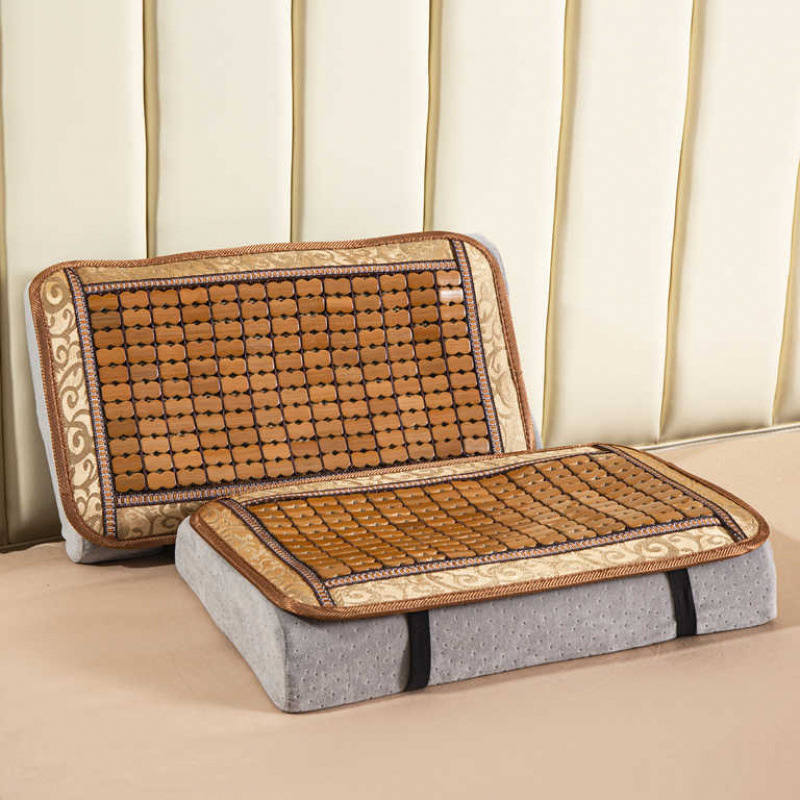 Vasaros atvėsinimo kilimėlių komplektas su latekso pagalve, pagalvės užvalkalu, bambukiniu kilimėliu ir nugaros atrama