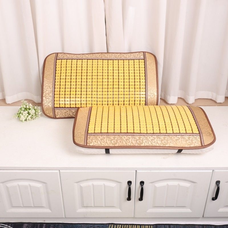 Vasaros atvėsinimo kilimėlių komplektas su latekso pagalve, pagalvės užvalkalu, bambukiniu kilimėliu ir nugaros atrama