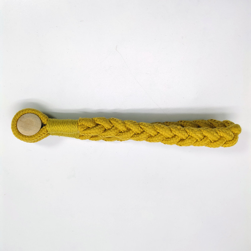 Koka aizkaru sprādze ar rokām adītu kokvilnas auklu joslu, magnētiskā sprādze, pielāgojama, jauna ķīniešu stila dizains