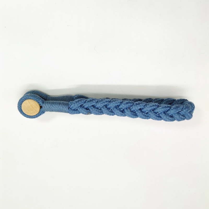 Koka aizkaru sprādze ar rokām adītu kokvilnas auklu joslu, magnētiskā sprādze, pielāgojama, jauna ķīniešu stila dizains