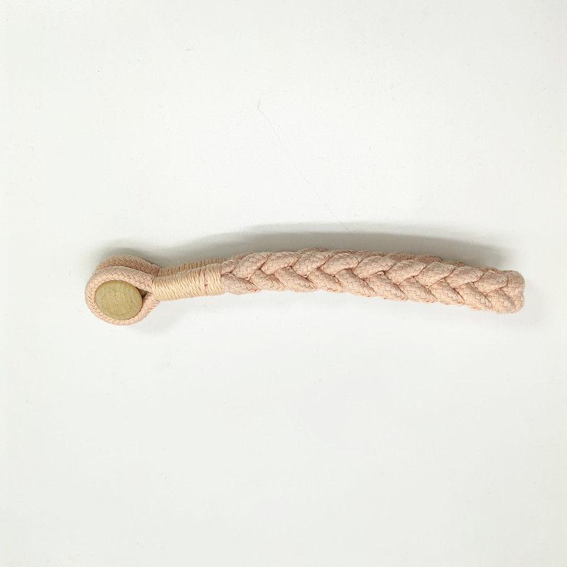 Koka aizkaru sprādze ar rokām adītu kokvilnas auklu joslu, magnētiskā sprādze, pielāgojama, jauna ķīniešu stila dizains