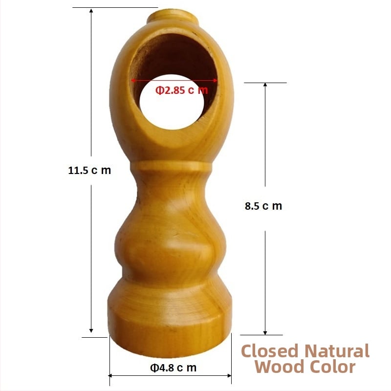 Koka aizkaru stieņa un romānas sliedes stiprinājumu komplekts — vienkāršs un dubultais stiprinājums, pamatne, dekoratīvs galvas rāmis; materiāls: koks; stils: Jaunais Ķīnas stils; nav pielāgojams