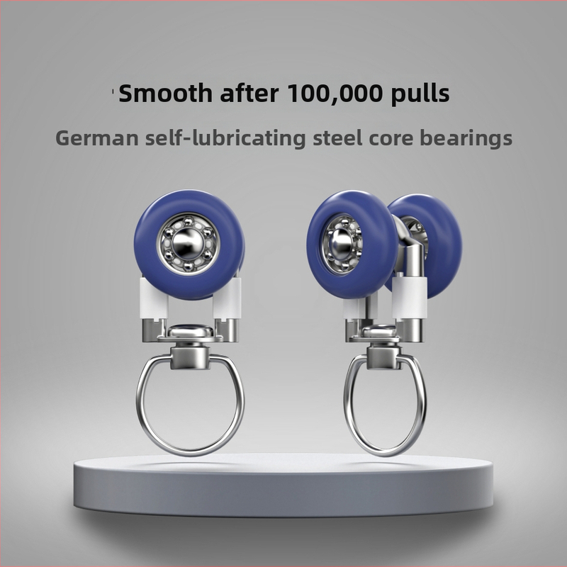 Luxus dupla függöny sín alumíniumötvözetből, felső szerelés, csendes gördülésű görgő, modell 1077