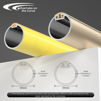 Rimska zavjesna šipka Space Rod — aluminijska legura; model Space Rod; tip: rimska zavjesna šipka; primjena: za zavjese; stil: moderni minimalizam
