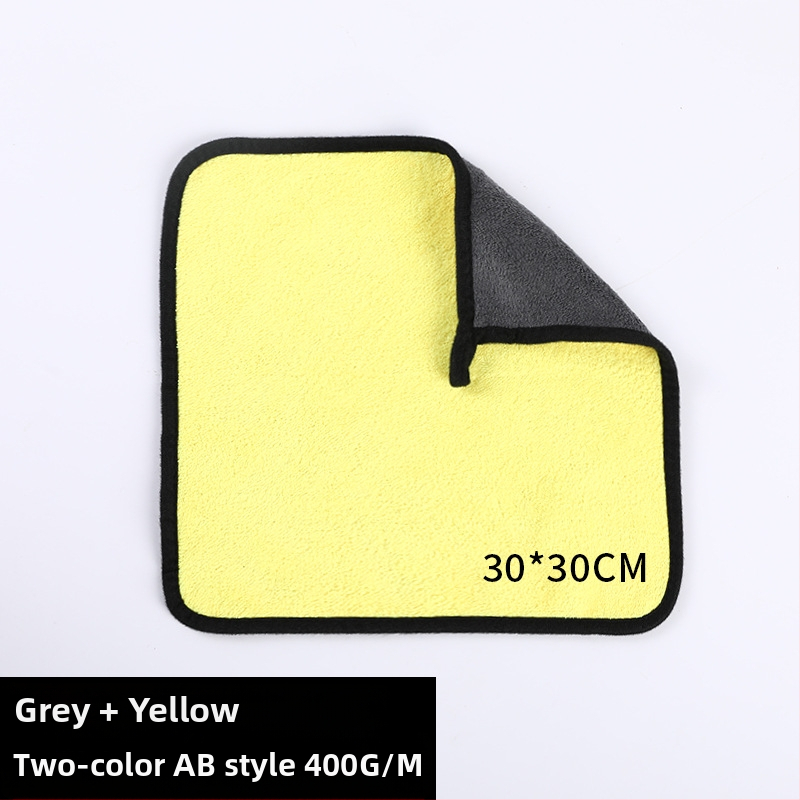 Korall plüss négyzet alakú törölköző, többfunkciós törlőkendő, 400–600 g, szegélyezett, logó nyomtatás elérhető